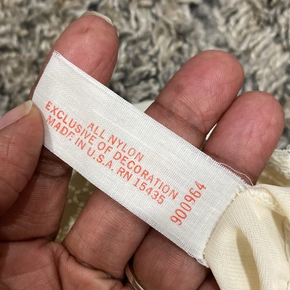 Vintage Gillies Jrs milkmaid three tied dress with lace trim maxi dress sz 5 - Picture 7 of 11